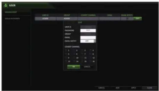 Vitek VT-SHE908A - To edit the user account information - 1