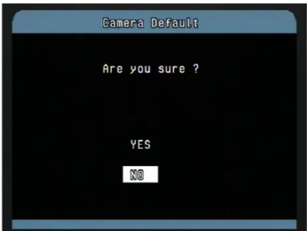 Vitek VT-PTZ18W - CAMERA DEFAULT (MENU => Camera => Camera Default) - 1
