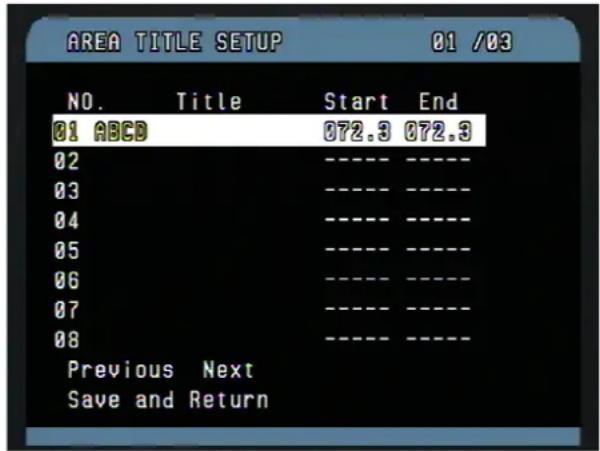 Vitek VT-PTZ18W - ZONE TITLE (MENU => Screen => Zone Title) - 1