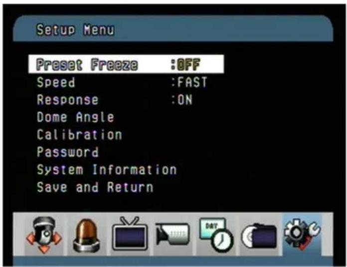 Vitek VT-PTZ18W - SETUP (MENU => Setup) - 1
