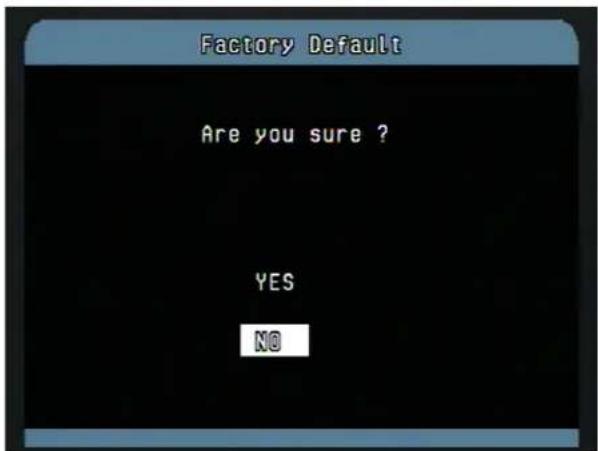 Vitek VT-PTZ18W - FACTORY DEFAULT (MENU => Data Setup => Factory Default) - 1