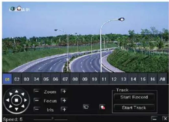 01 02 03 04 05 06 07 08 09 10 11 12 13 14 15 16 All Zoom + Focus + Iris + Track Start Record Start Track Speed: 5