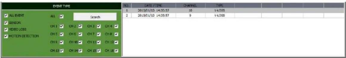 Vitek VT-NV800P - EVENT SEARCH - 1