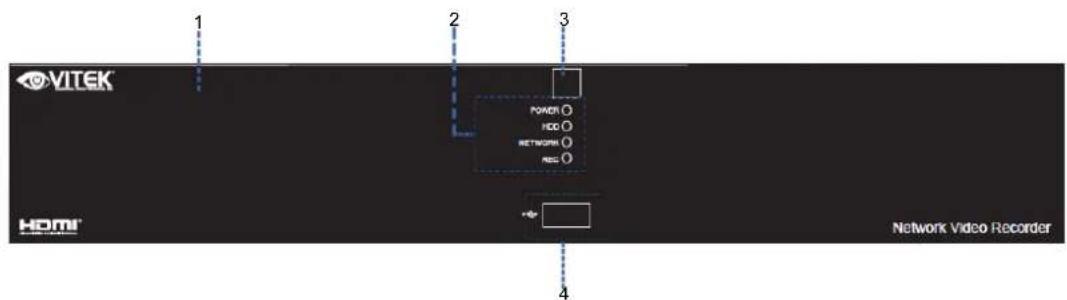 Vitek VT-NV800P - DESCRIPTION OF FRONT PANEL - 1