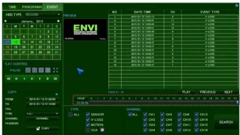Vitek VT-NV800P - EVENT SEARCH - 1