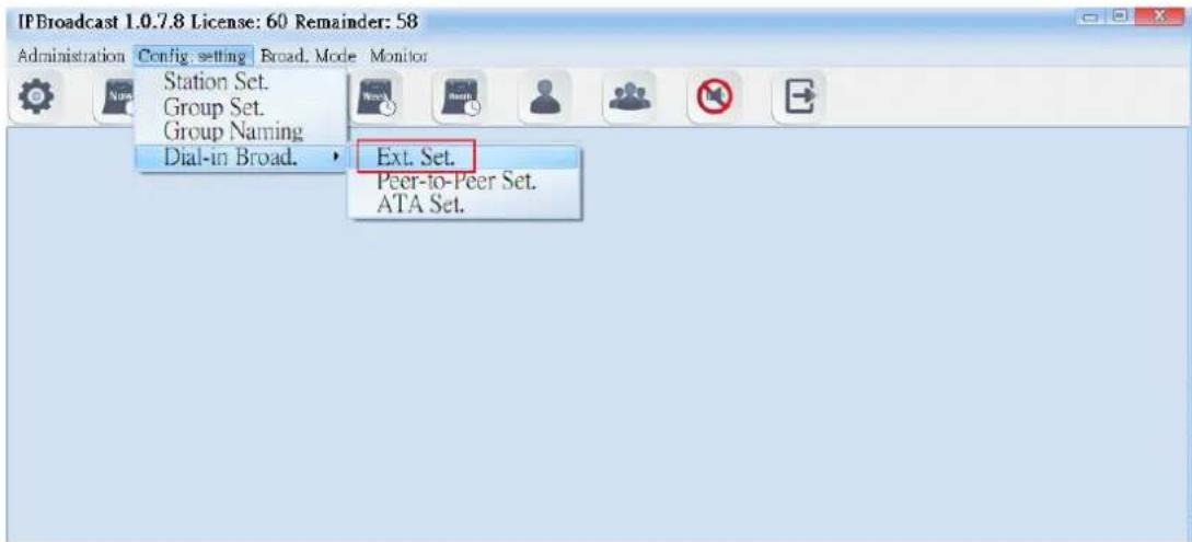 Portech IBS-20 - Extension Broadcast Setting - 1
