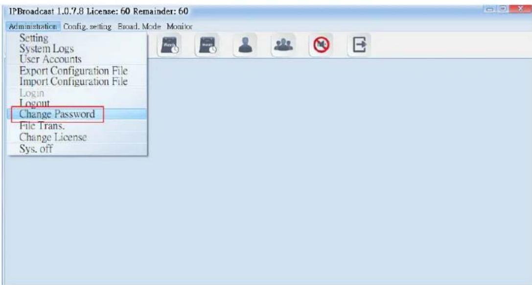 Portech IBS-20 - Change Password - 1