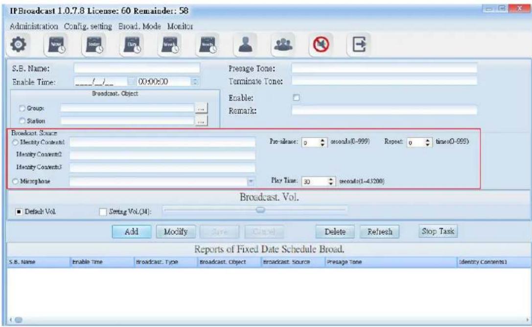 Portech IBS-20 - Broadcast Source setting - 1
