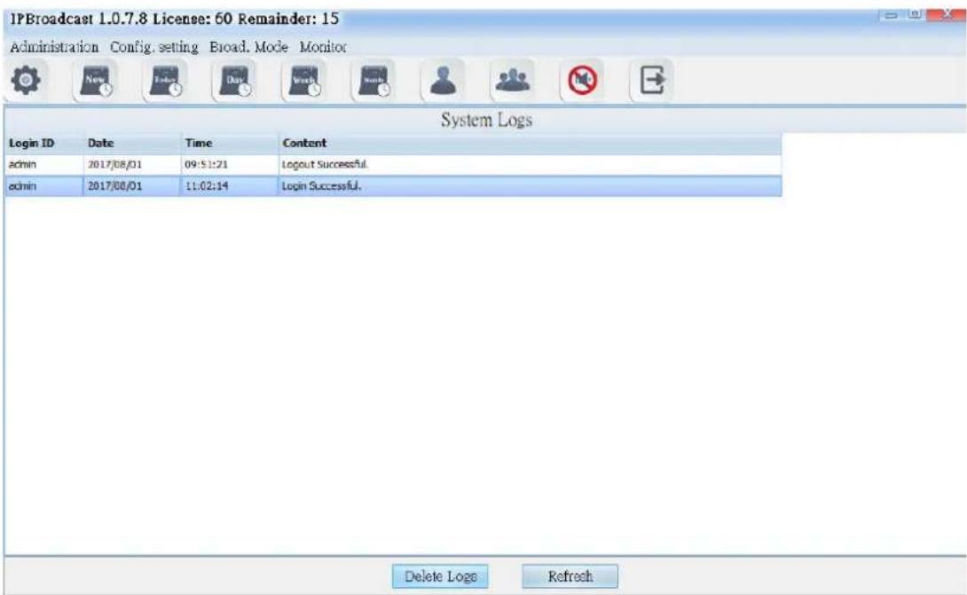 Portech IBS-20 - System Logs - 2