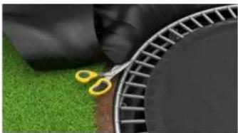 Akrobat Primus Flat 10ft - Placing the trampoline into the pit - 4