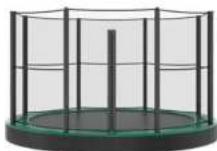Akrobat Primus Flat 10ft - Placing the safety net poles and safety net\* - 2