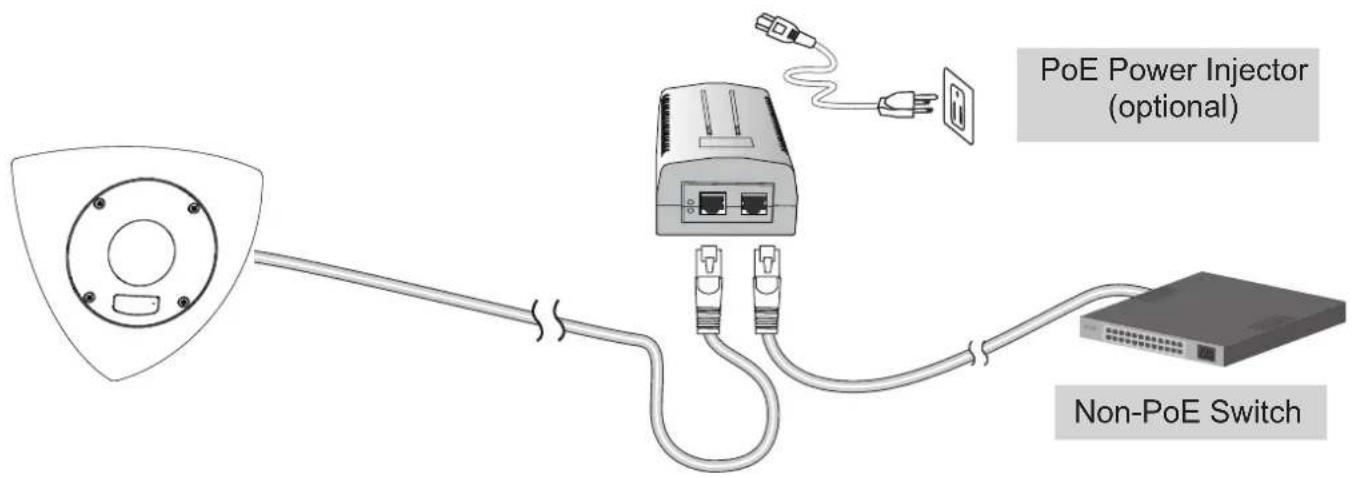 Vivotek CD8371-HNVF2 - When using a non-PoE switch - 1
