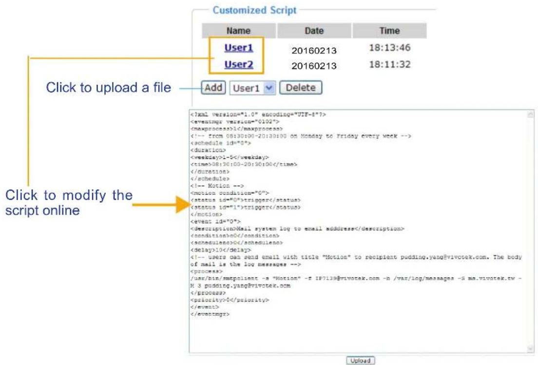 Vivotek CD8371-HNVF2 - Customized Script - 1