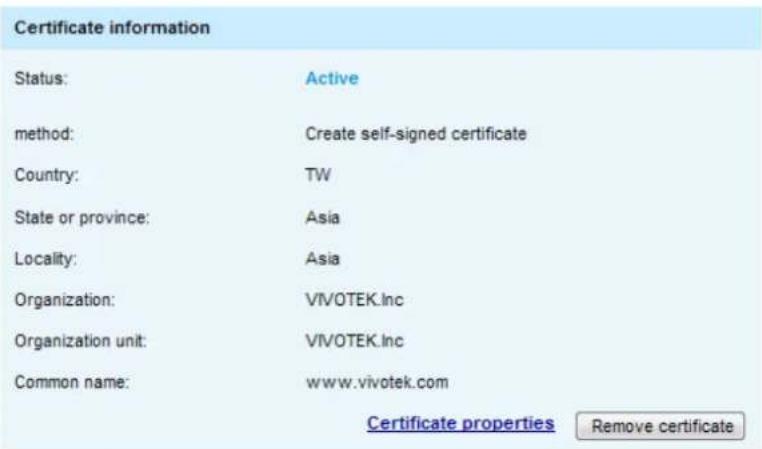 Vivotek CD8371-HNVF2 - Create self-signed certificate - 2