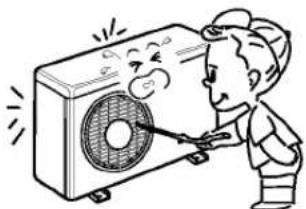 LG LS-C1260HE - Do not insert your finger or stick, etc. into the air inlet/air outlet. - 3