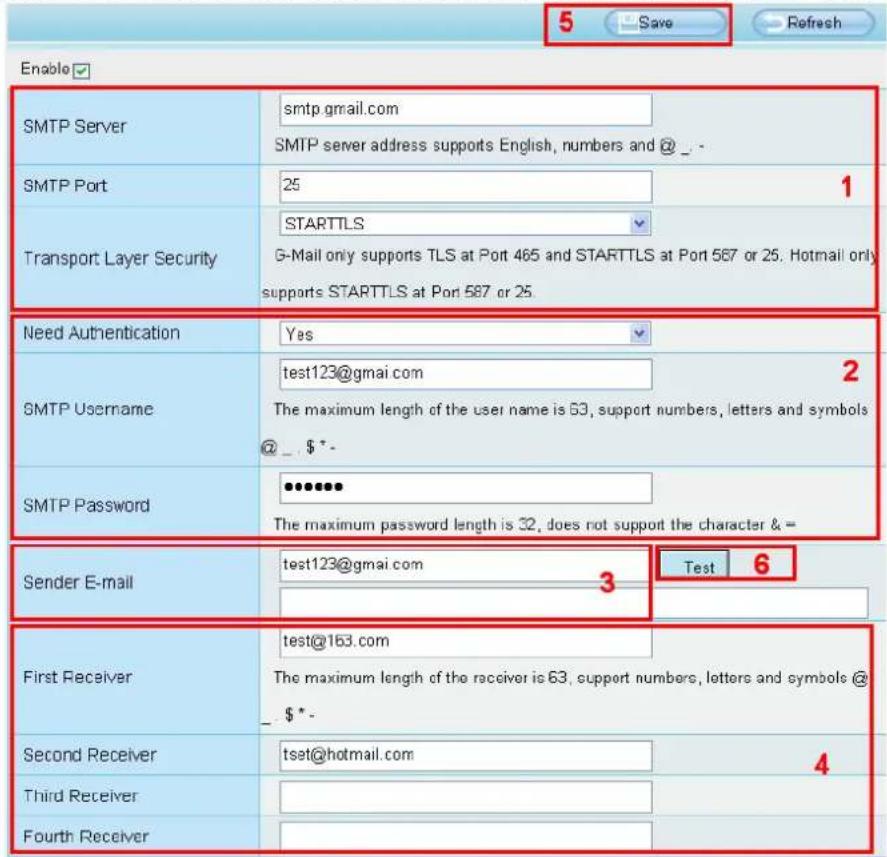 FOSCAM FI9831PW - Mail Settings - 1