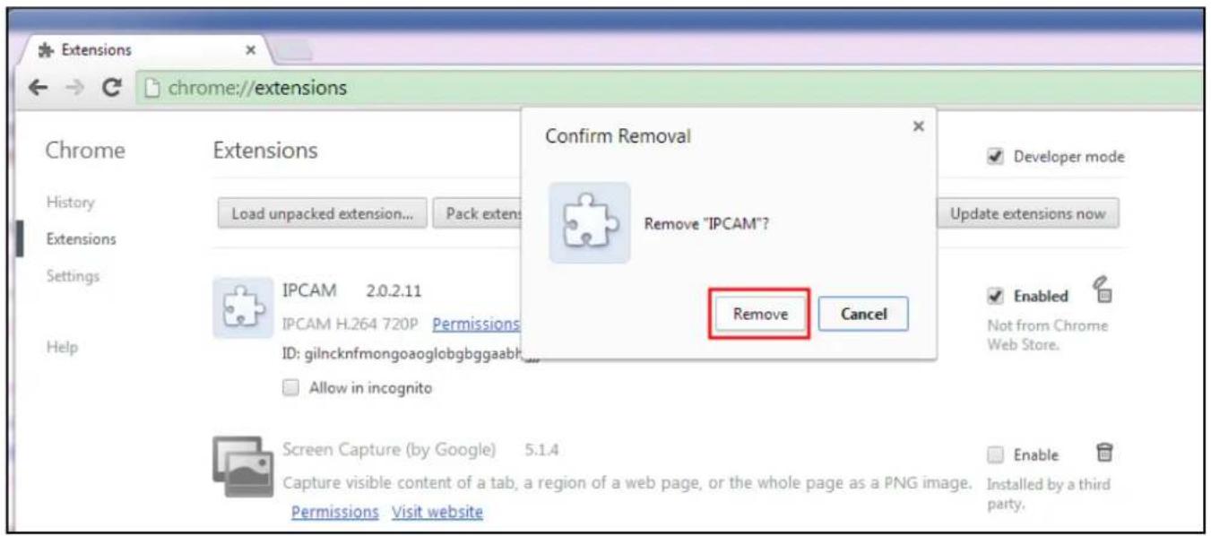 FOSCAM FI9831PW - Uninstall the ActiveX of Google browser. - 3