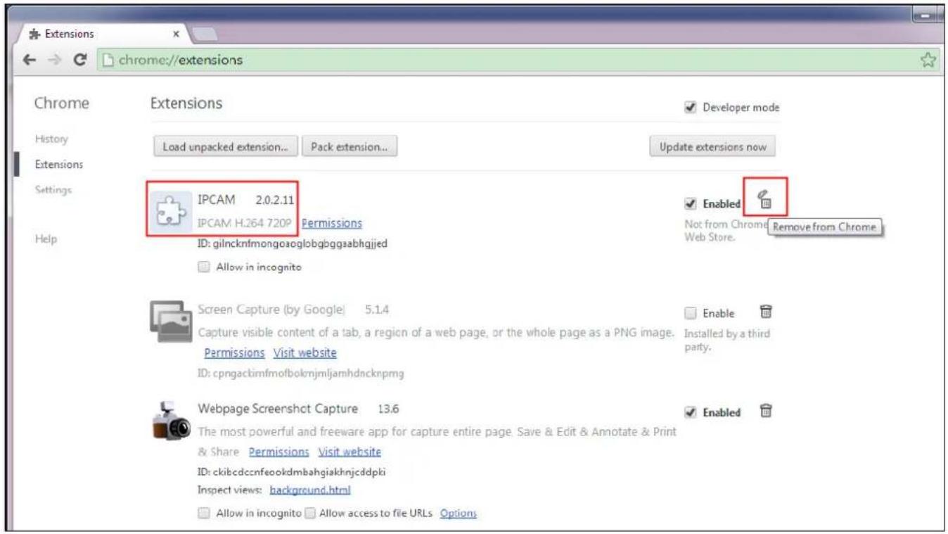 FOSCAM FI9831PW - Uninstall the ActiveX of Google browser. - 2