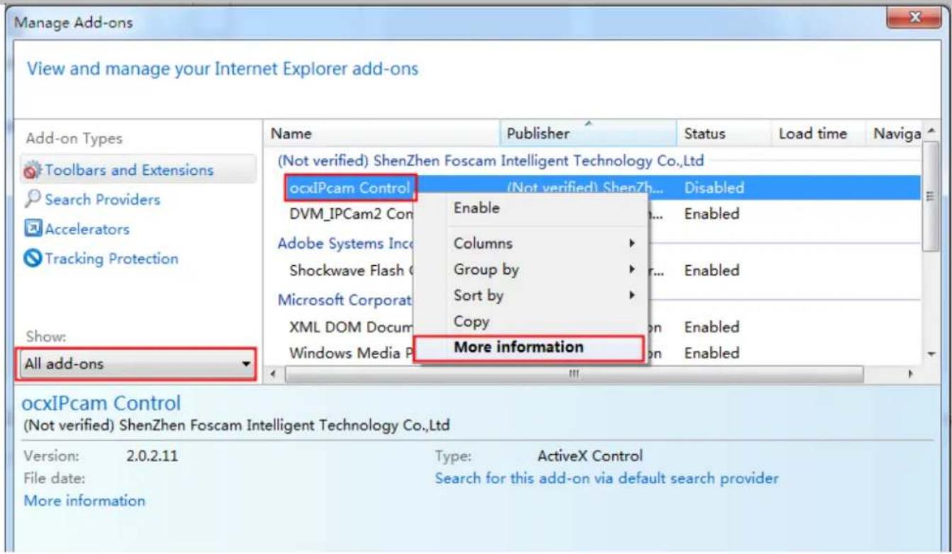 FOSCAM FI9831PW - Uninstall the ActiveX of IE browser. - 3