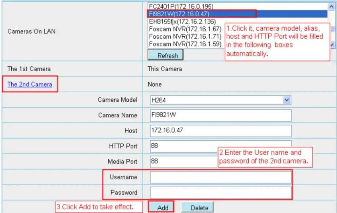 FOSCAM FI9831PW - Add cameras in LAN - 1