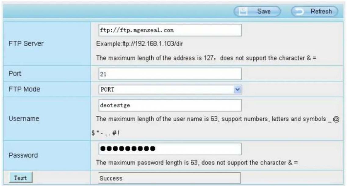 FOSCAM FI9804PS - FTP Settings - 2