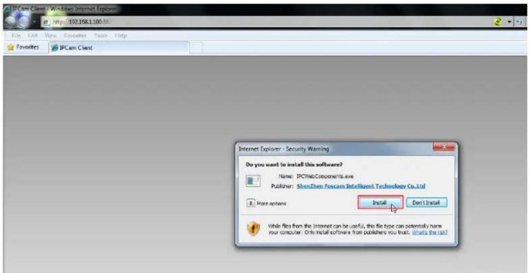 FOSCAM FI9804PS - Install the ActiveX of Firefox browser, Google Chrome and IE Chrome. - 1