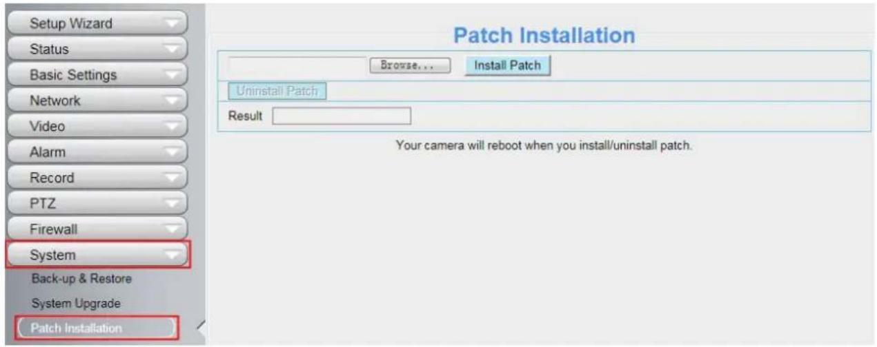 FOSCAM FI9804PS - Patch Installation - 1