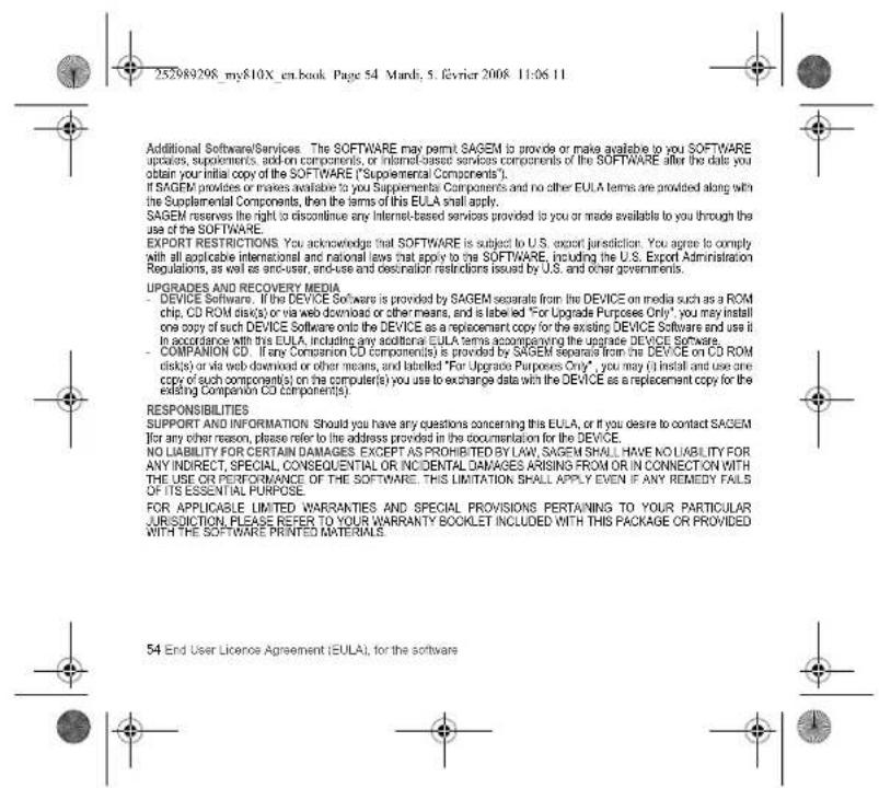 SAGEM my810X - SAR - 19