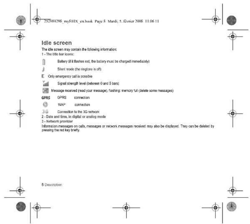 SAGEM my810X - key - 2