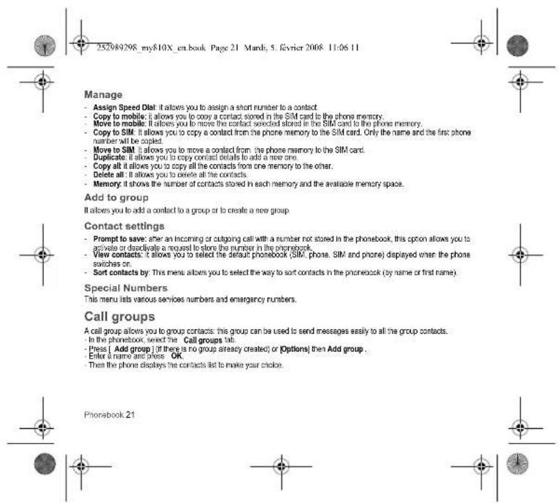 SAGEM my810X - Calls - 11