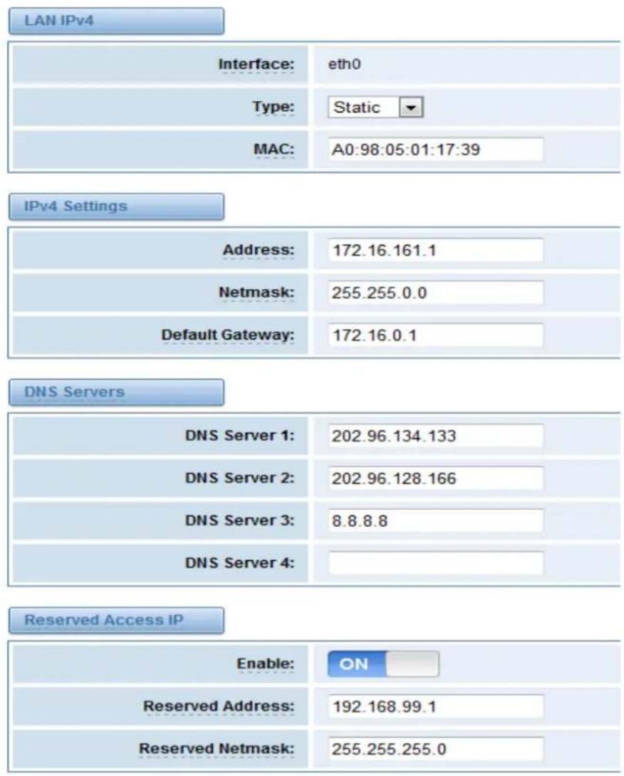 OpenVox iAG880 - Network Settings - 1