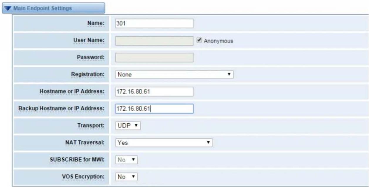 OpenVox iAG804 - Main Endpoint Settings - 1