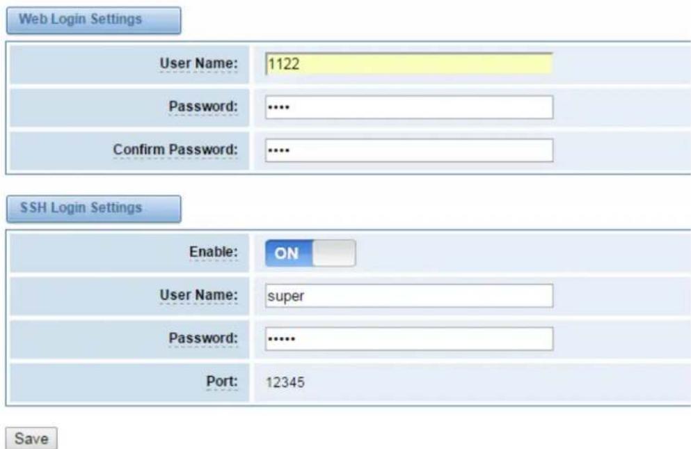 OpenVox iAG804 - Login Settings - 1