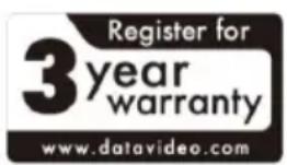 DataVideo PTC-280NDI - Three Year Warranty - 1