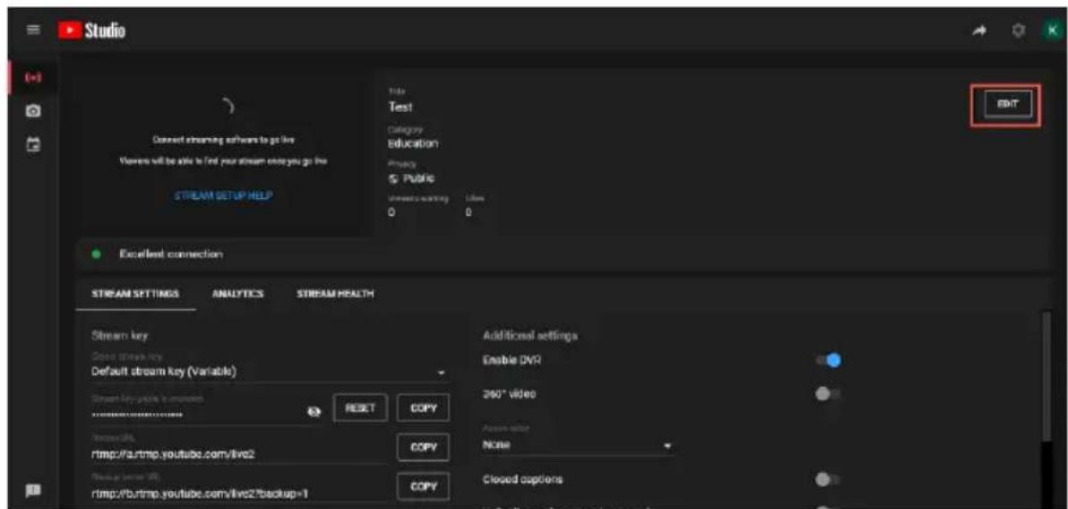 DataVideo PTC-280NDI - How to Stream to Youtube - 3