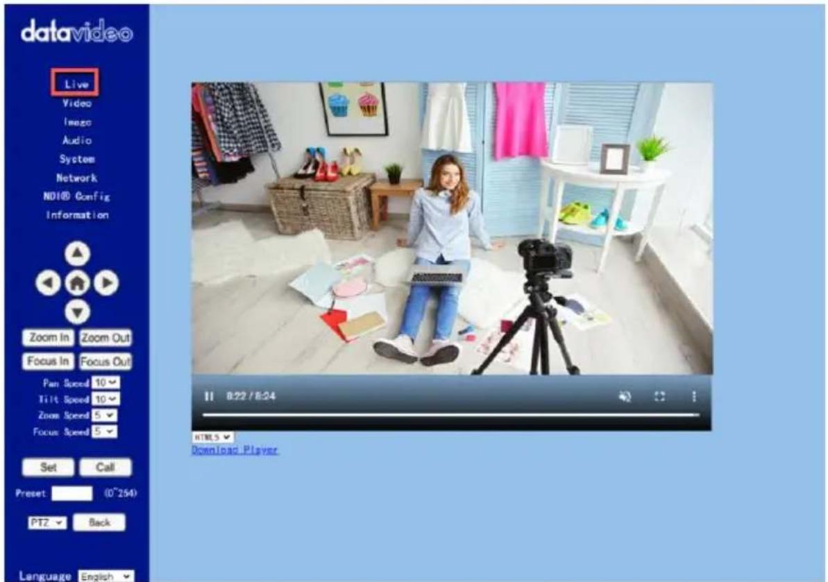 DataVideo PTC-280NDI - Live - 1