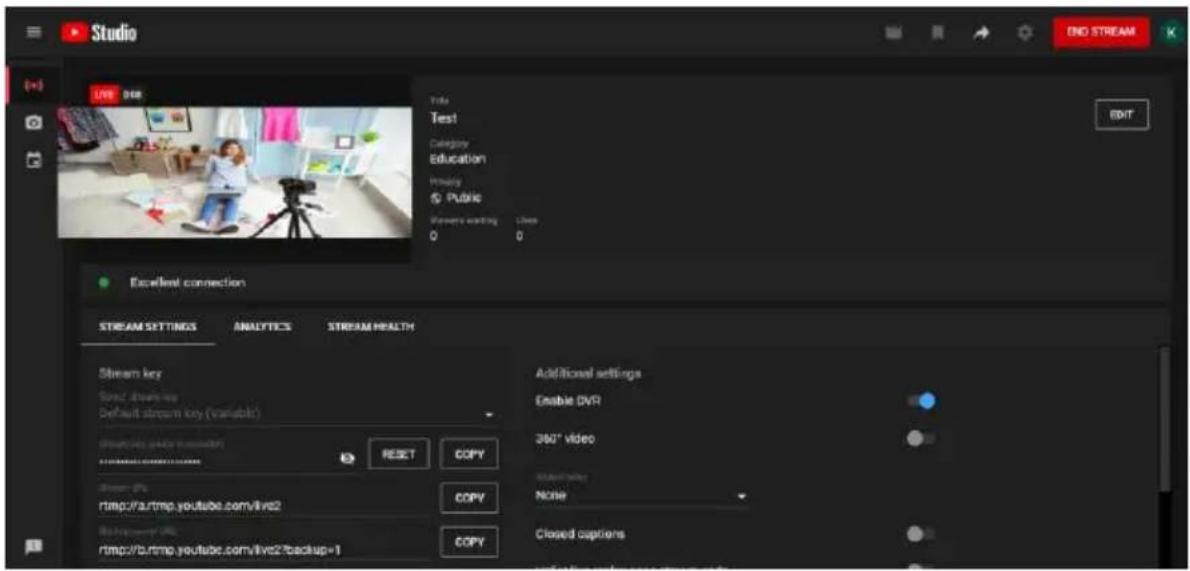 DataVideo PTC-280NDI - How to Stream to Youtube - 7