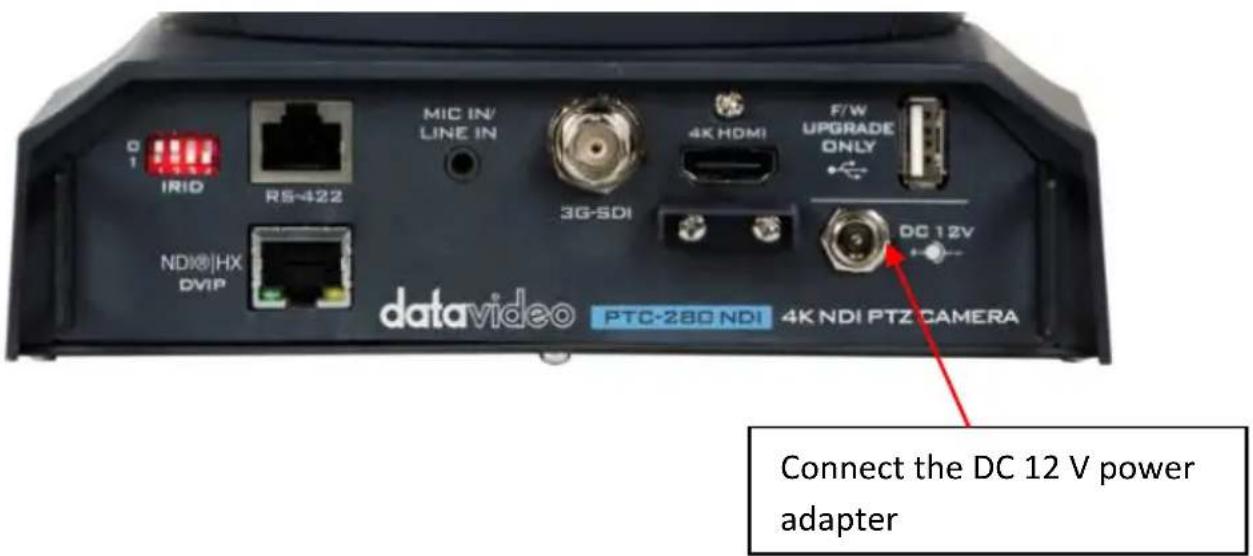 DataVideo PTC-280NDI - Power-On Initialization - 1