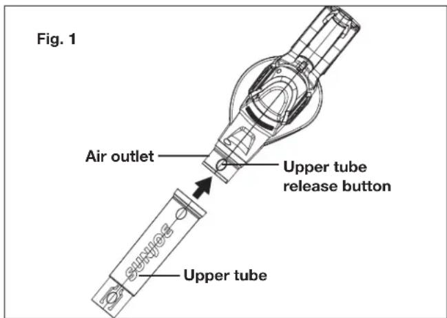 Sun Joe 20ViONLT-BLW-RM - Attaching the Blower Tube - 1