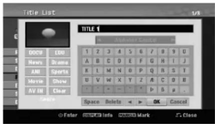 LG RH2S9 - Naming a Title - 1