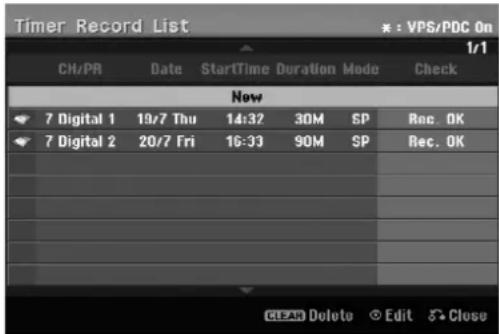 LG RH2S9 - Checking Timer Recording Details - 1
