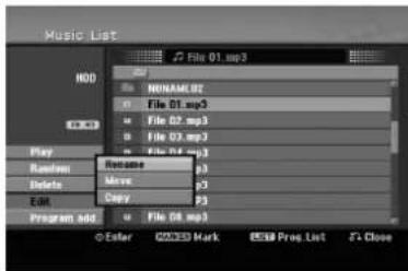 LG RH2S9 - Naming a file on the HDD - 1