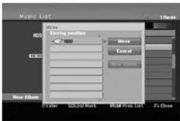 LG RH2S9 - Moving a file(s) to the other folder on the HDD - 2