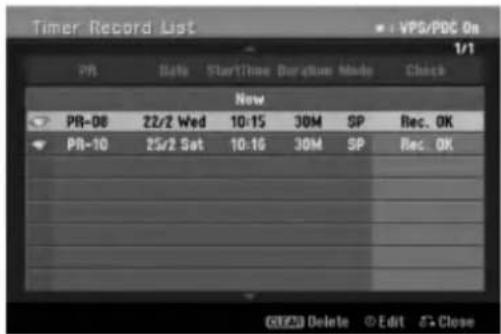 LG RH1657 - Checking Timer Recording Details - 1