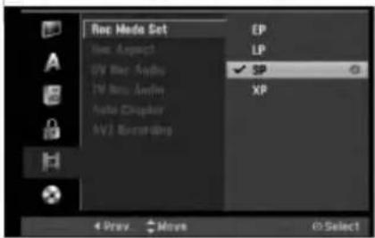 LG RH1657 - Recording Settings - 1