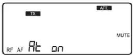 TX ATT. MUTE RF AF At on