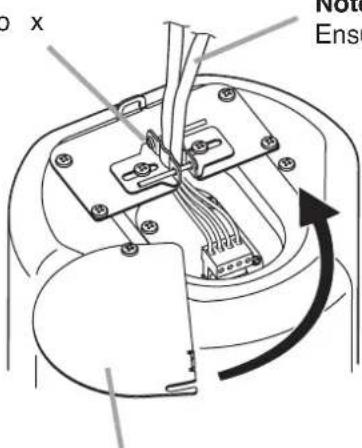 TOA F-122CU - Wiring with naked cables - 2