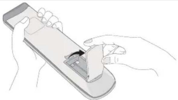 BENQ CS7501 - Installing remote control batteries - 1
