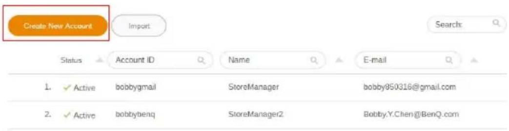 BENQ CS7501 - Account Management - 1