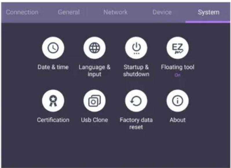 BENQ CS7501 - System settings - 1